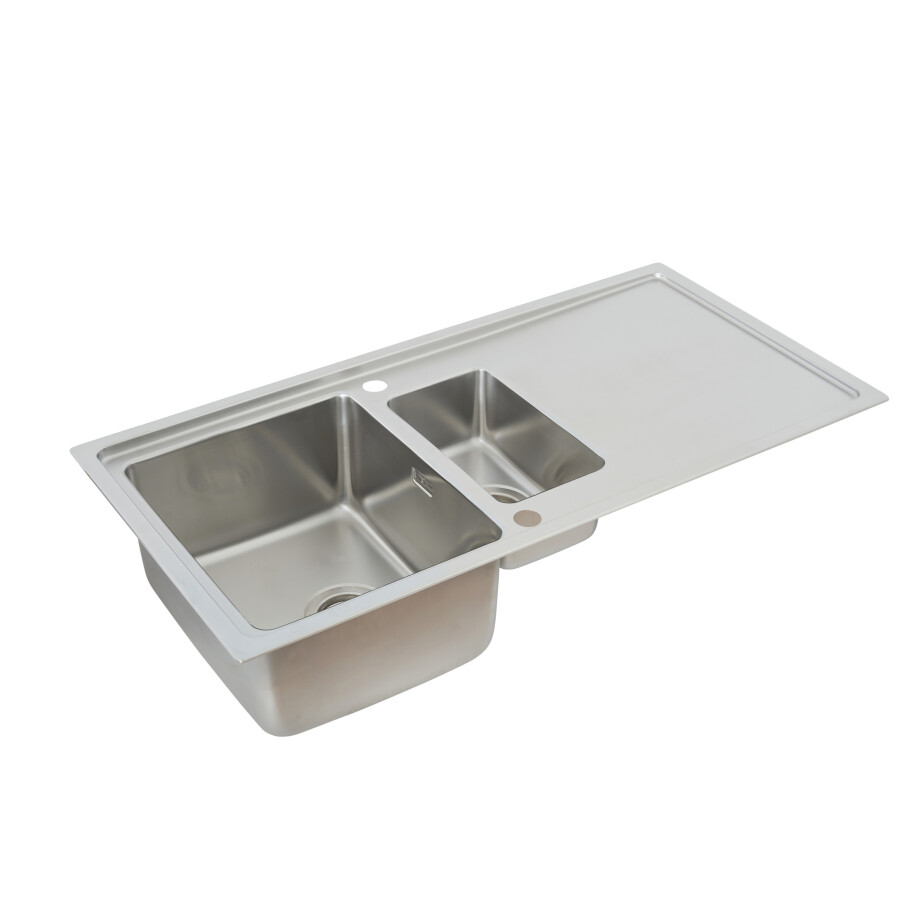Respekta RVS wasbak Chicago (100x50 cm) Respekta RVS wasbak Chicago (100x50 cm) afbeelding 1
