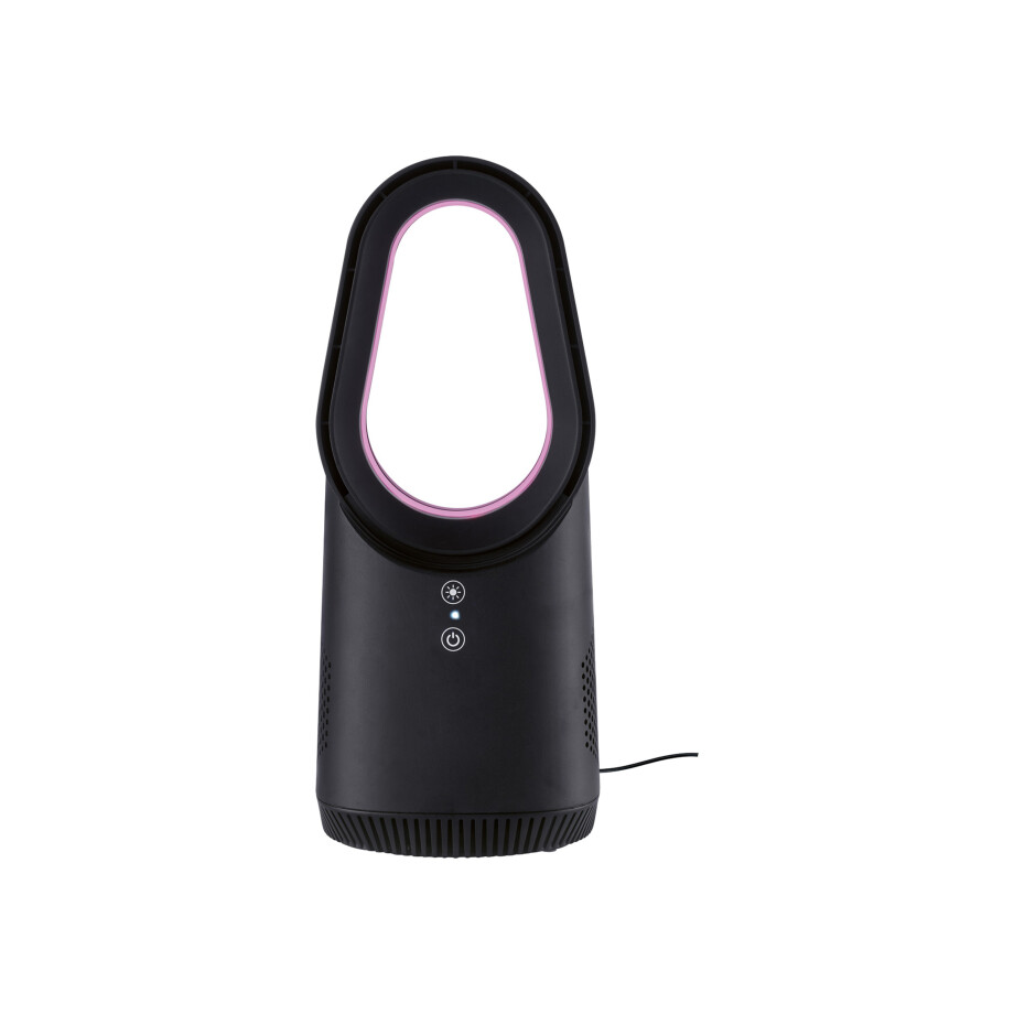 SILVERCREST Bladloze tafelventilator met LED (Zwart) afbeelding 
