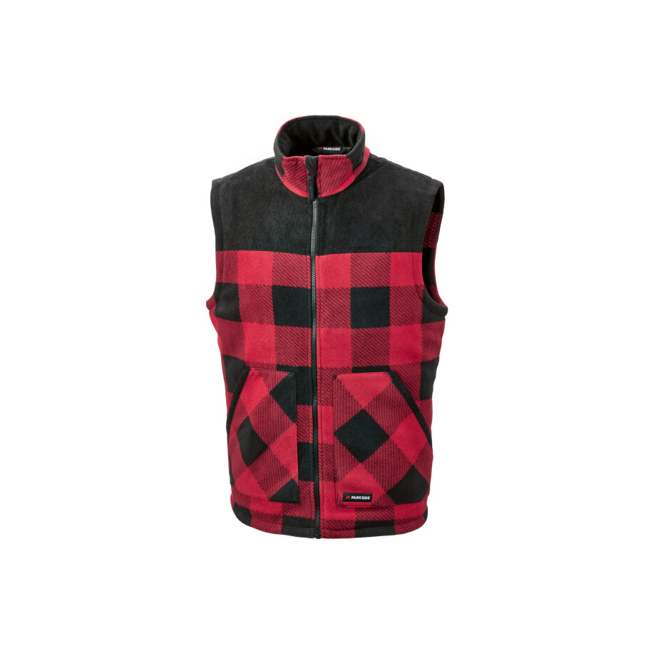 PARKSIDE Heren fleecevest (Rood, XL) afbeelding 1