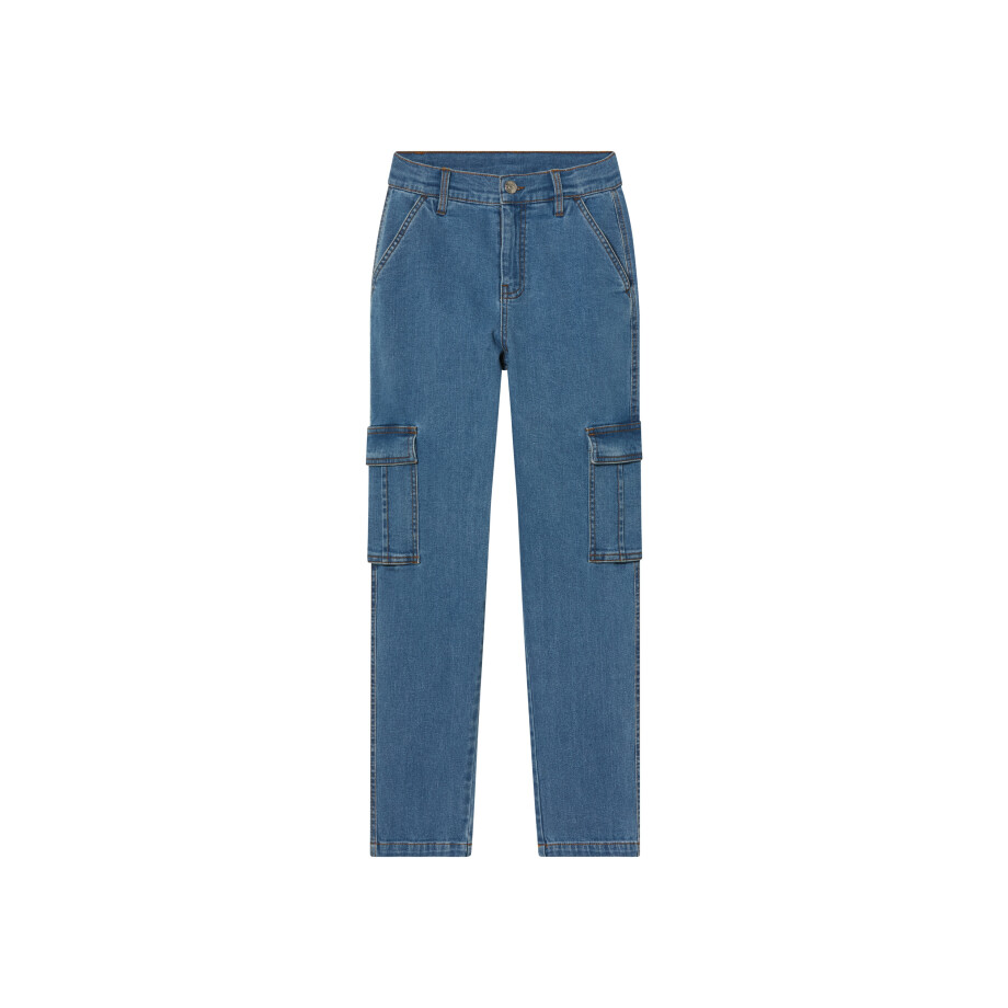 pepperts! Jongens cargo jeans - Slim Fit (158, Lichtblauw) afbeelding 1