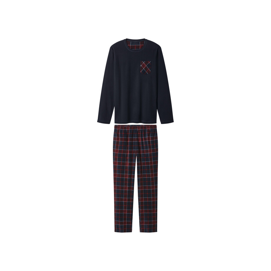 esmara Men Fleece heren pyjama (Marineblauw, M (48/50)) esmara Men Fleece heren pyjama (Marineblauw, M (48/50)) afbeelding 1