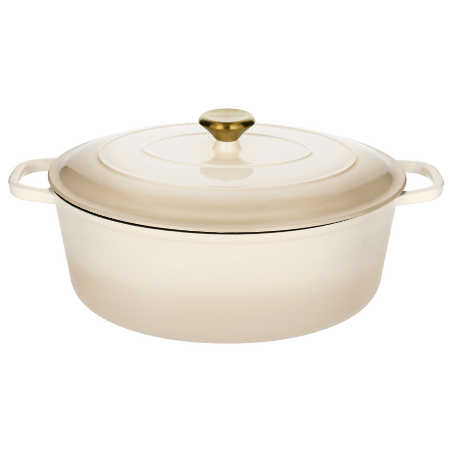 SILVERCREST Gietijzeren braadpan, Ø35 cm (Beige) afbeelding 1