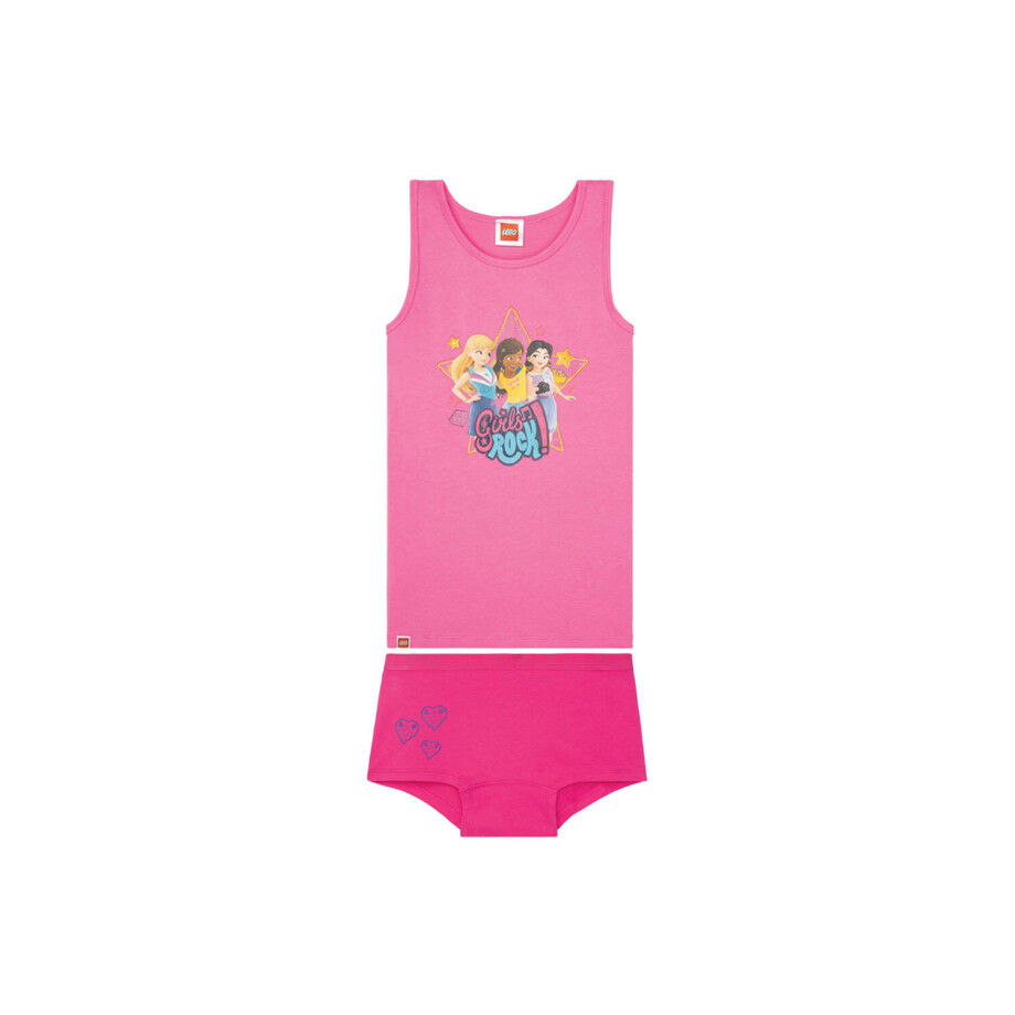LEGO Kinder ondergoed set, met katoen (110/116, Friends / Roze) LEGO Kinder ondergoed set, met katoen (110/116, Friends / Roze) afbeelding 1