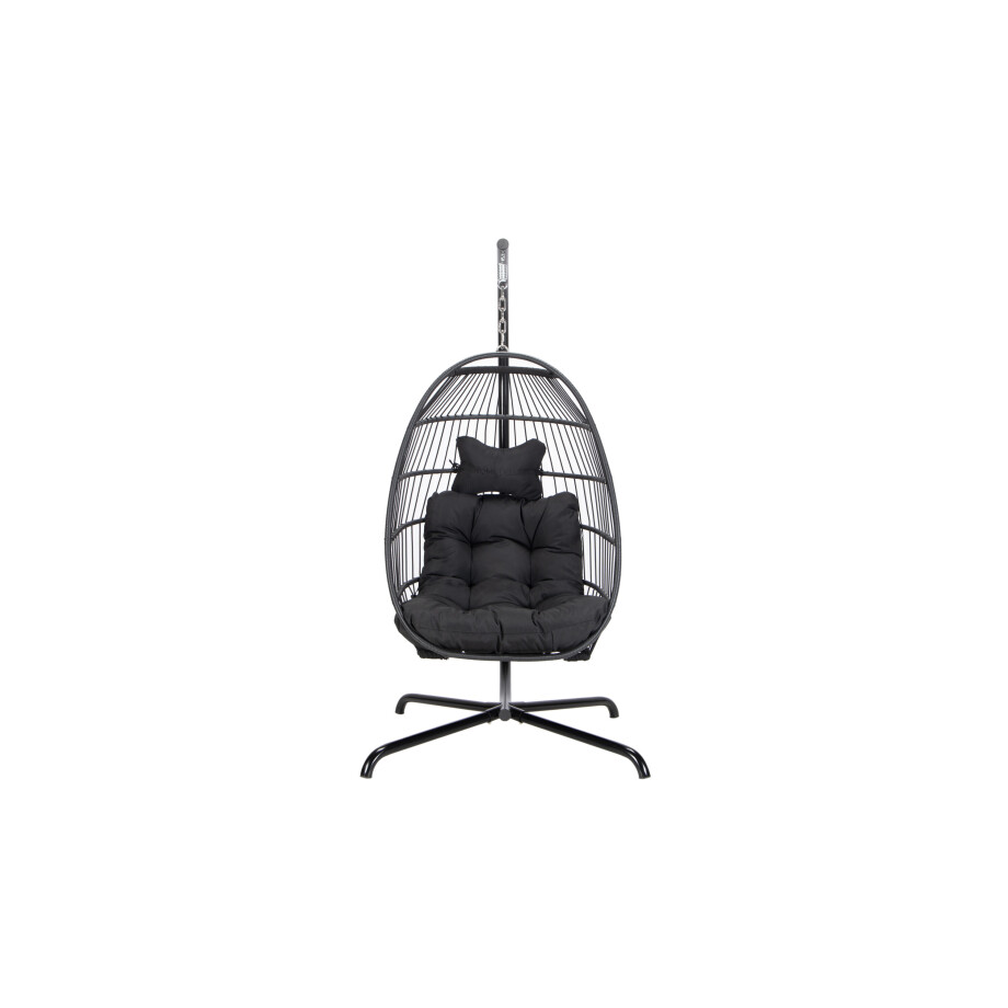 HOME DELUXE Hangstoel met frame Loma (1-zits, Zwart) afbeelding 1