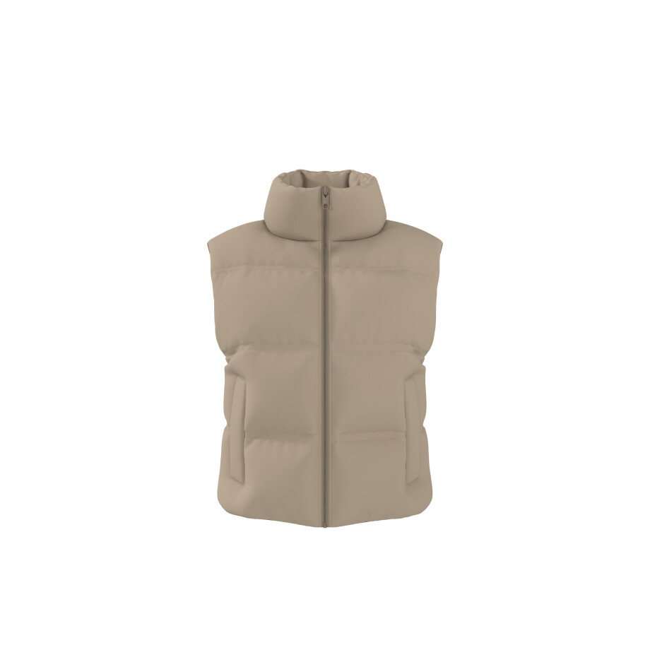ESMARA Dames gewatteerde vest (Beige, M (40/42)) afbeelding 1