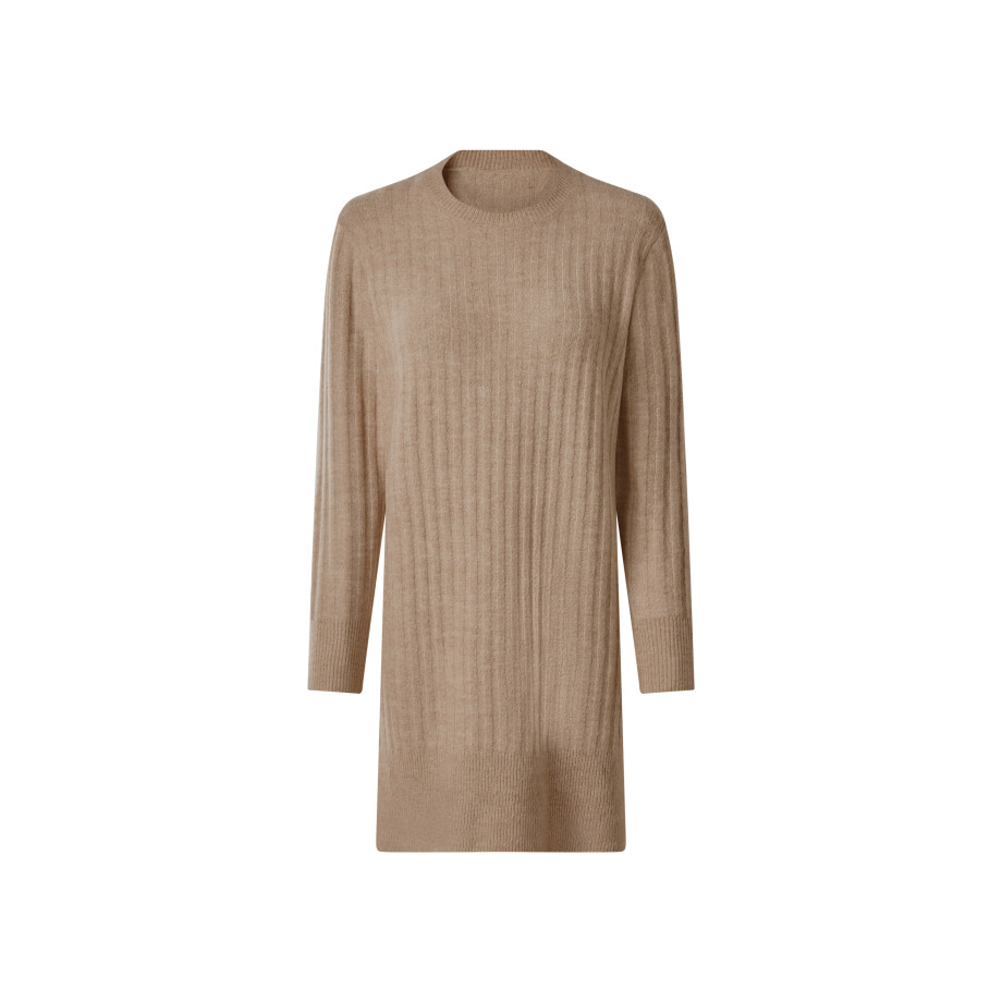 ESMARA Dames gebreide jurk (Beige, S (36-38)) afbeelding 1