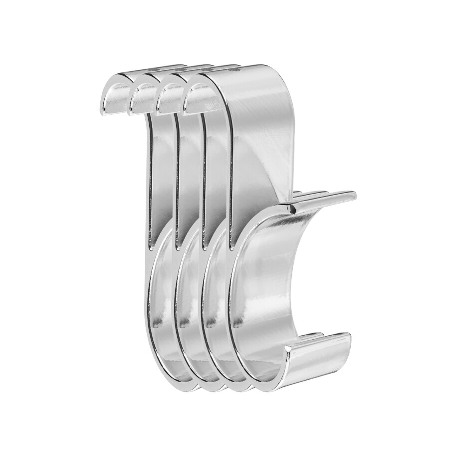 LIVARNO home 4 Radiator- of deurhaken (Verchroomde radiatorhaken, set van 4) afbeelding 1