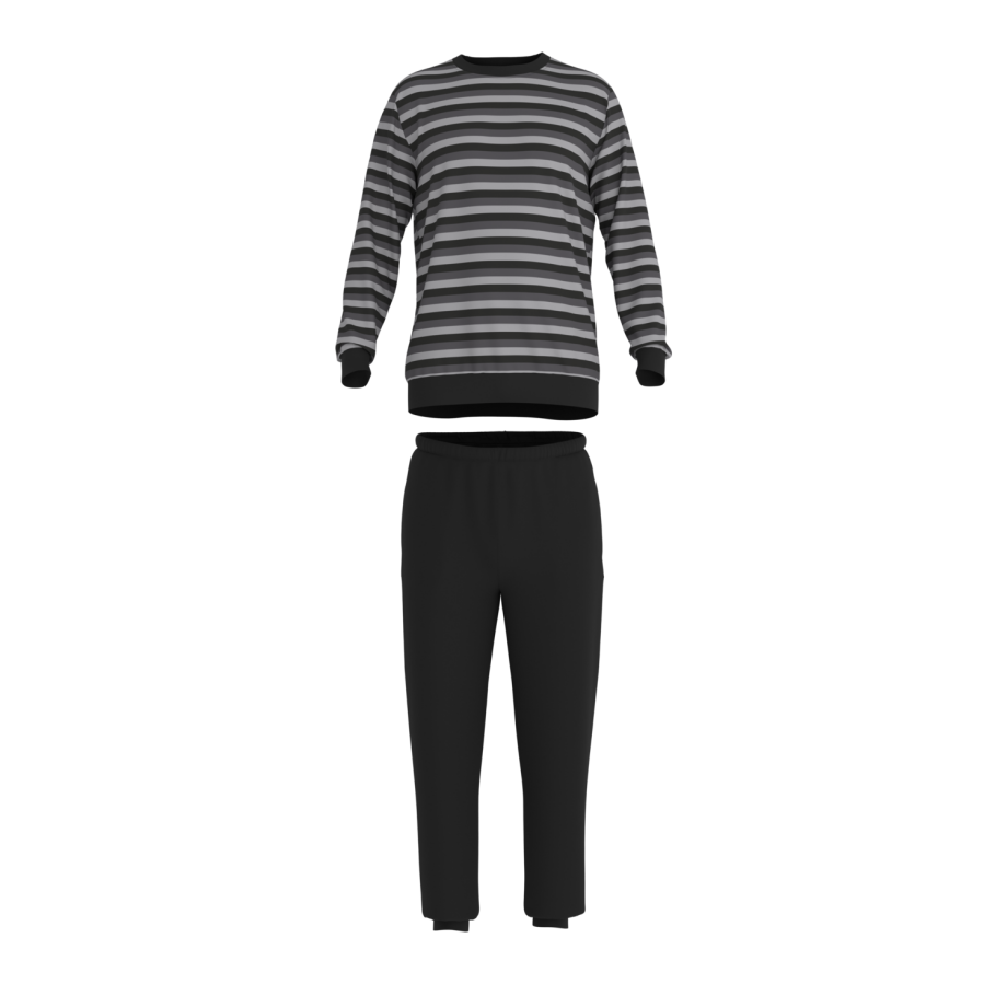 ESMARA MEN Heren pyjama, lang (Grijs, S) ESMARA MEN Heren pyjama, lang (Grijs, S) afbeelding 1