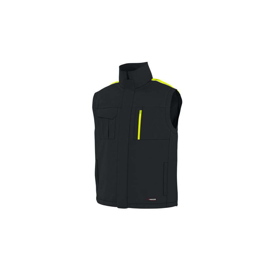 PARKSIDE PERFORMANCE Heren werkvest (Zwart/geel, XL) PARKSIDE PERFORMANCE Heren werkvest (Zwart/geel, XL) afbeelding 1