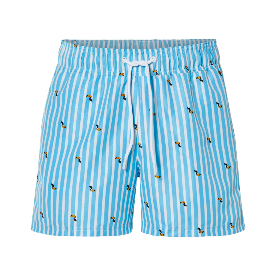 LIVERGY Heren zwembroek (Blauw/wit, M) LIVERGY Heren zwembroek (Blauw/wit, M) afbeelding 1