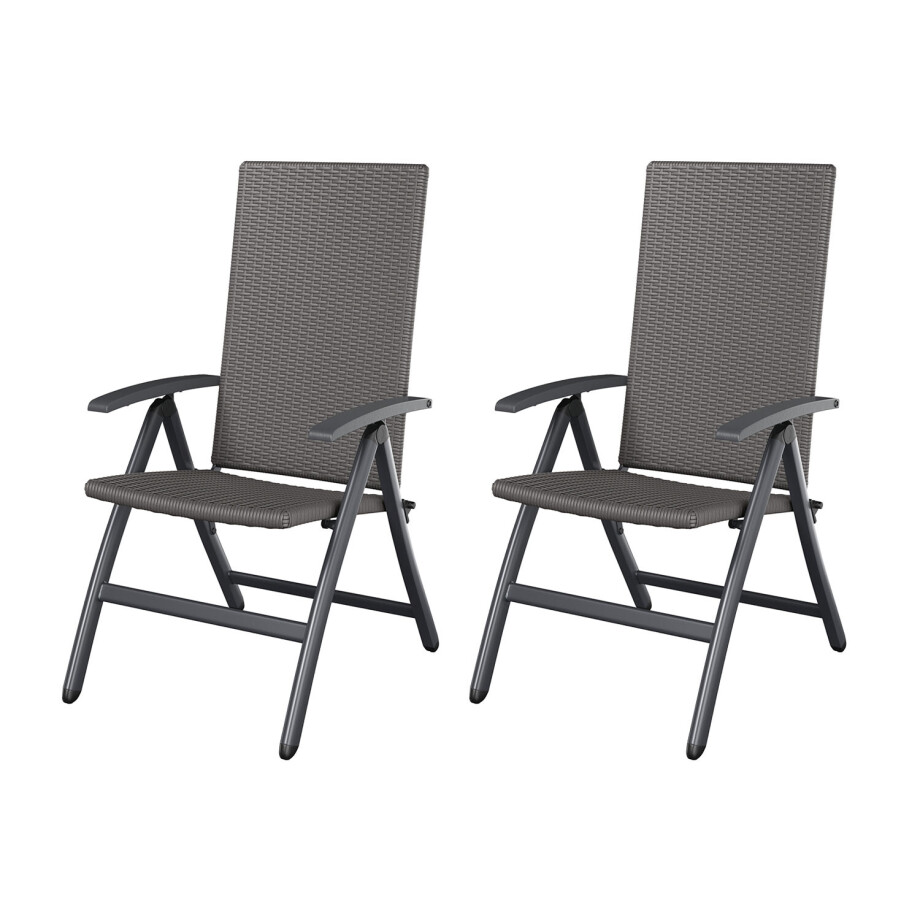 LIVARNO HOME 2 standenstoelen Valencia grijs afbeelding 1