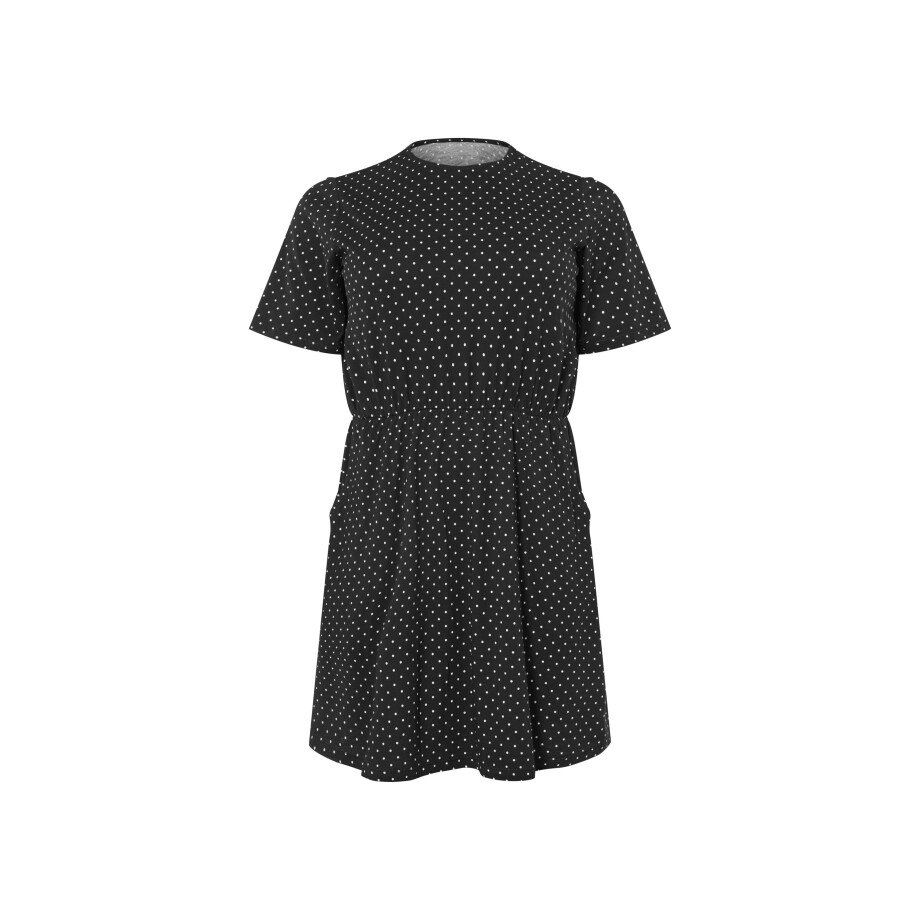ESMARA Dames jurk - plus size (Zwart/print, XL (48/50)) afbeelding 1