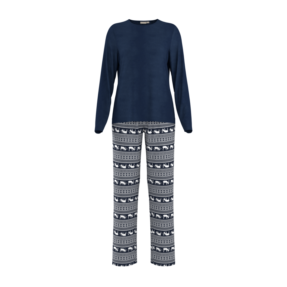 ESMARA Dames fleece pyjama (Marineblauw, M (40/42)) afbeelding 1