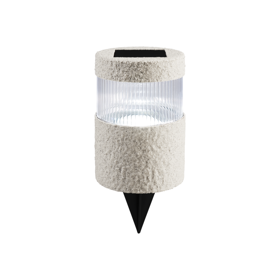 LIVARNO home Solar tuinlamp (Cilindrisch, Lichtgrijs) afbeelding 1