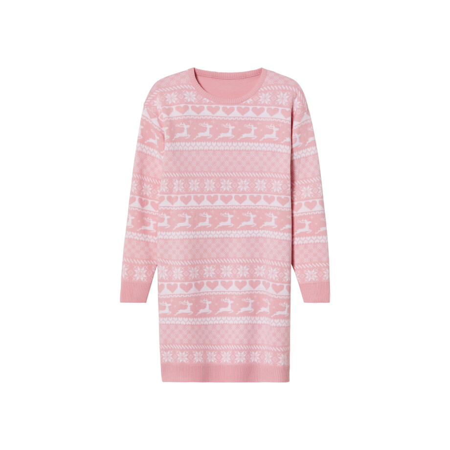 pepperts! Feestelijk gebreid meisjesjurkje (158/164, Roze) afbeelding 1