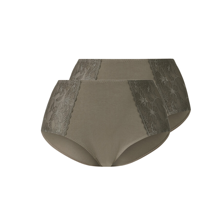 esmara 2 Dames onderbroeken - plus size (Kaki, XXL (52/54)) afbeelding 1