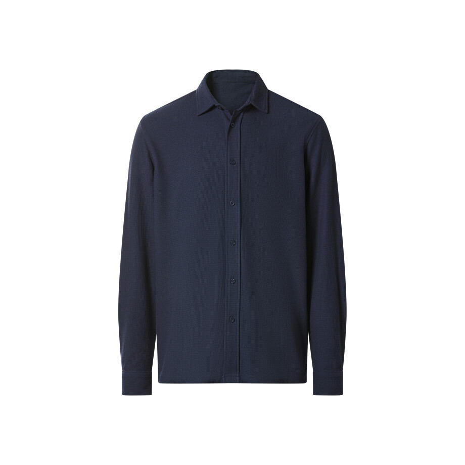 esmara Men Heren overhemd (Marineblauw, XL (43/44)) afbeelding 1
