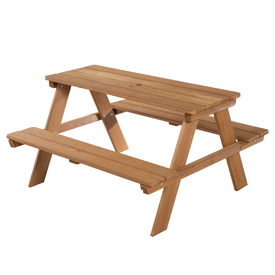 roba Kinder picknicktafel (Zonder speelbakken, Teak gekleurd) afbeelding 1