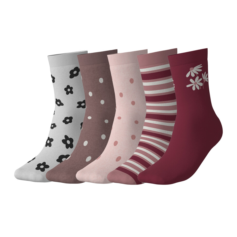 esmara 5 Paar kinder thermosokken (wit/rosé/rood, 27-30) esmara 5 Paar kinder thermosokken (wit/rosé/rood, 27-30) afbeelding 1