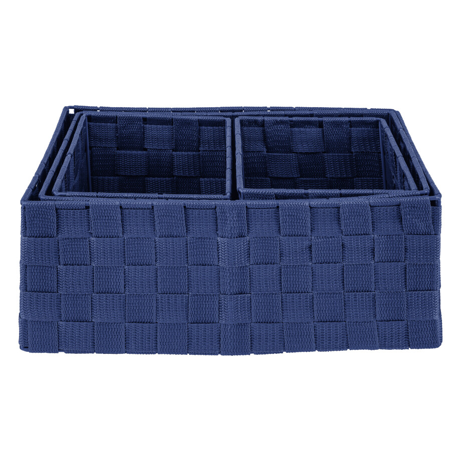 LIVARNO home Opbergmanden of organizer (Mandenset 4 stuks, Donkerblauw) afbeelding 1