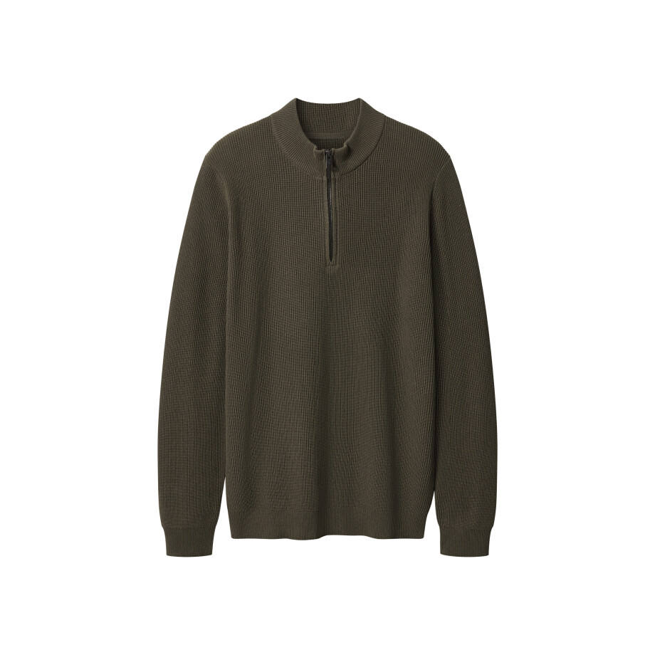 esmara Men Gebreide heren trui (Olijfgroen, XL) afbeelding 1