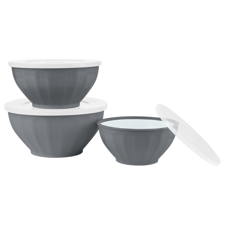 SILVERCREST Kommen set met deksel (Grijs) SILVERCREST Kommen set met deksel (Grijs) afbeelding 1