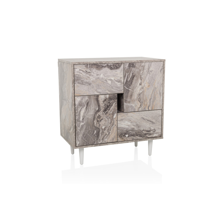 hjh LIVING Dressoir Lykkja (wit/marmer) afbeelding 1