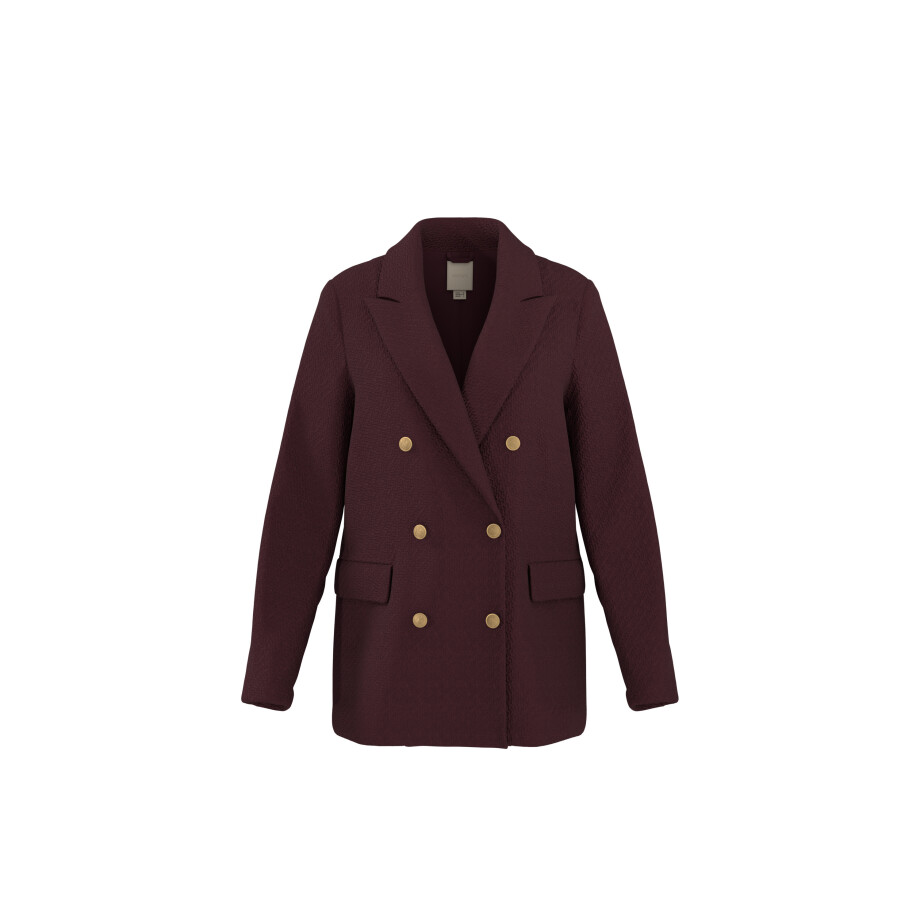 ESMARA Dames bouclé blazer (Bordeaux, 40) ESMARA Dames bouclé blazer (Bordeaux, 40) afbeelding 1