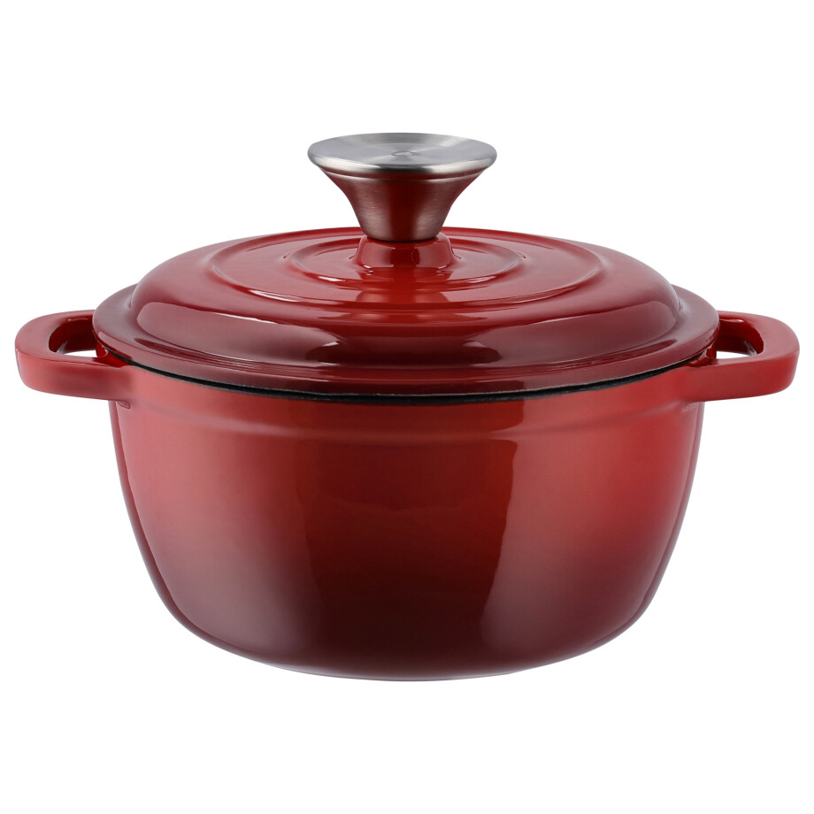SILVERCREST Gietijzeren pan 16 cm 1,3 L (Rood) afbeelding 1