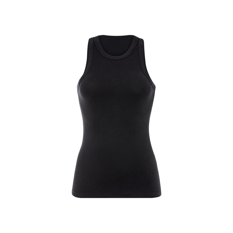 esmara Dames geribde tanktop (Zwart, S (36/38)) afbeelding 1