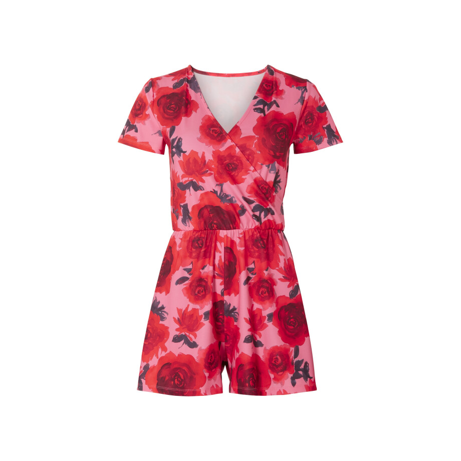 esmara Dames jumpsuit (L (44/46), Patroon roze/rood) afbeelding 1