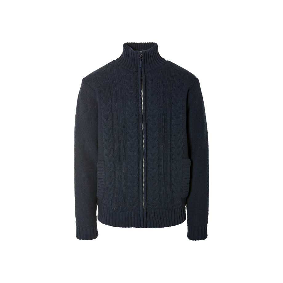 LIVERGY Gebreide heren vest (L (52/54), Marineblauw) afbeelding 1