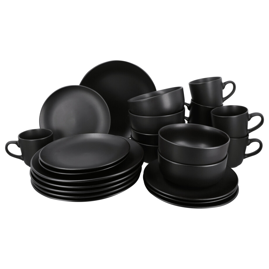 SILVERCREST Serviesset 24-delig (Zwart) SILVERCREST Serviesset 24-delig (Zwart) afbeelding 1