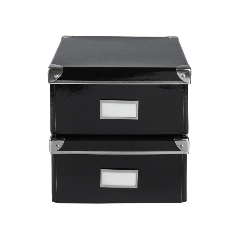 crelando Opbergboxen (a4x2, Zwart) afbeelding 1