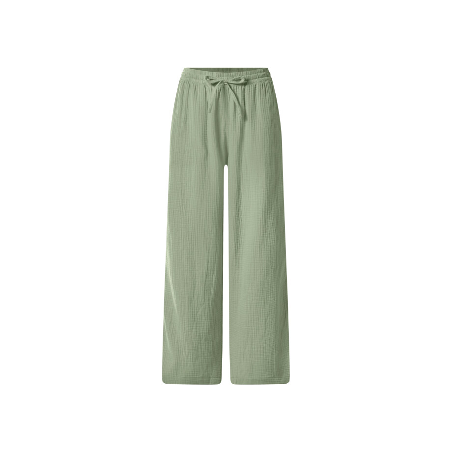 esmara Mousseline dames broek (Groen, L (44/46)) esmara Mousseline dames broek (Groen, L (44/46)) afbeelding 1