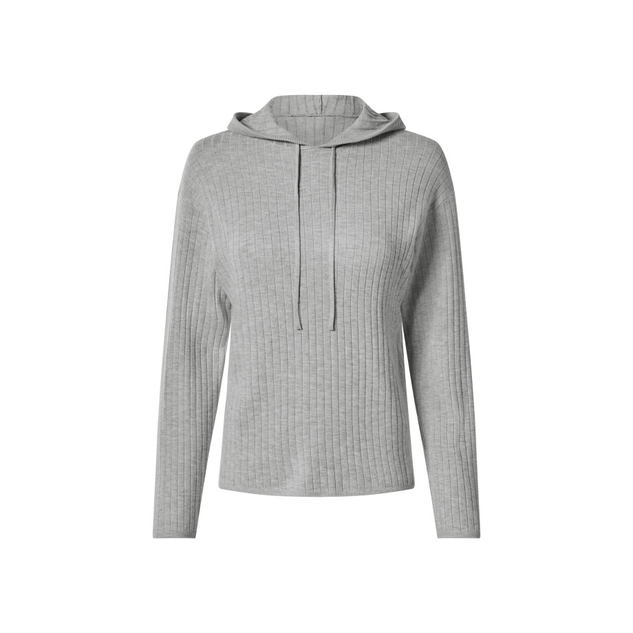 esmara Gebreide dames hoodie (Grijs, M (40/42)) esmara Gebreide dames hoodie (Grijs, M (40/42)) afbeelding 1