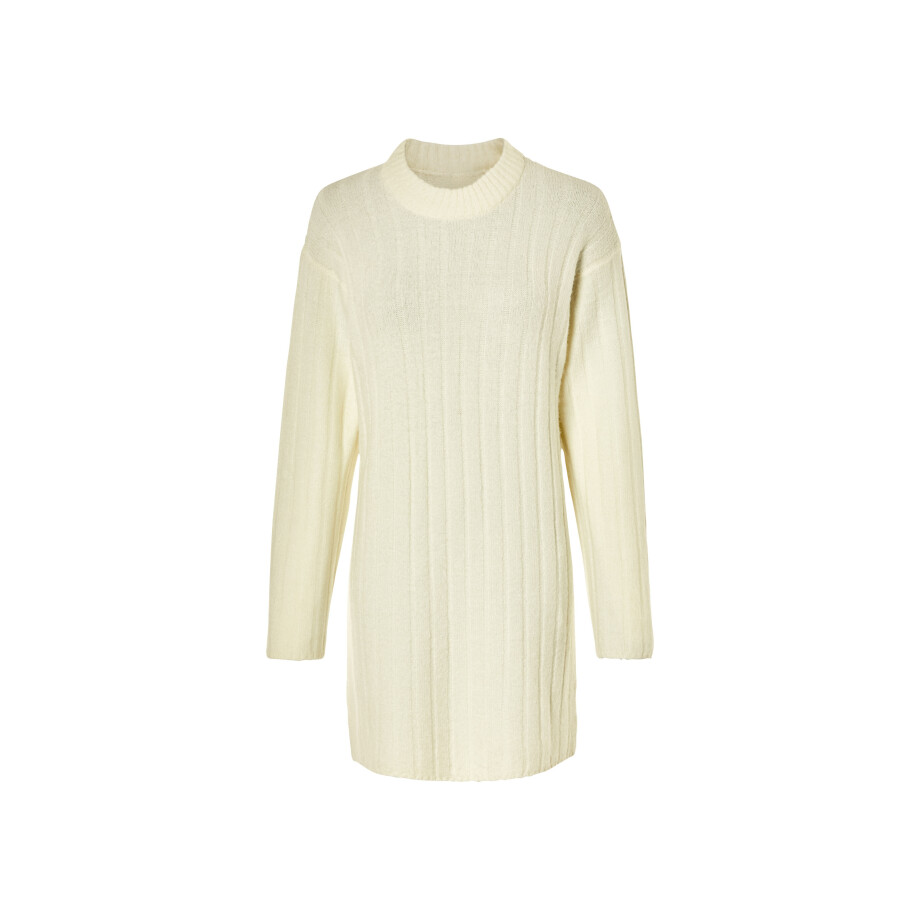 esmara Gebreide dames jurk (M (40/42), Wit) afbeelding 1