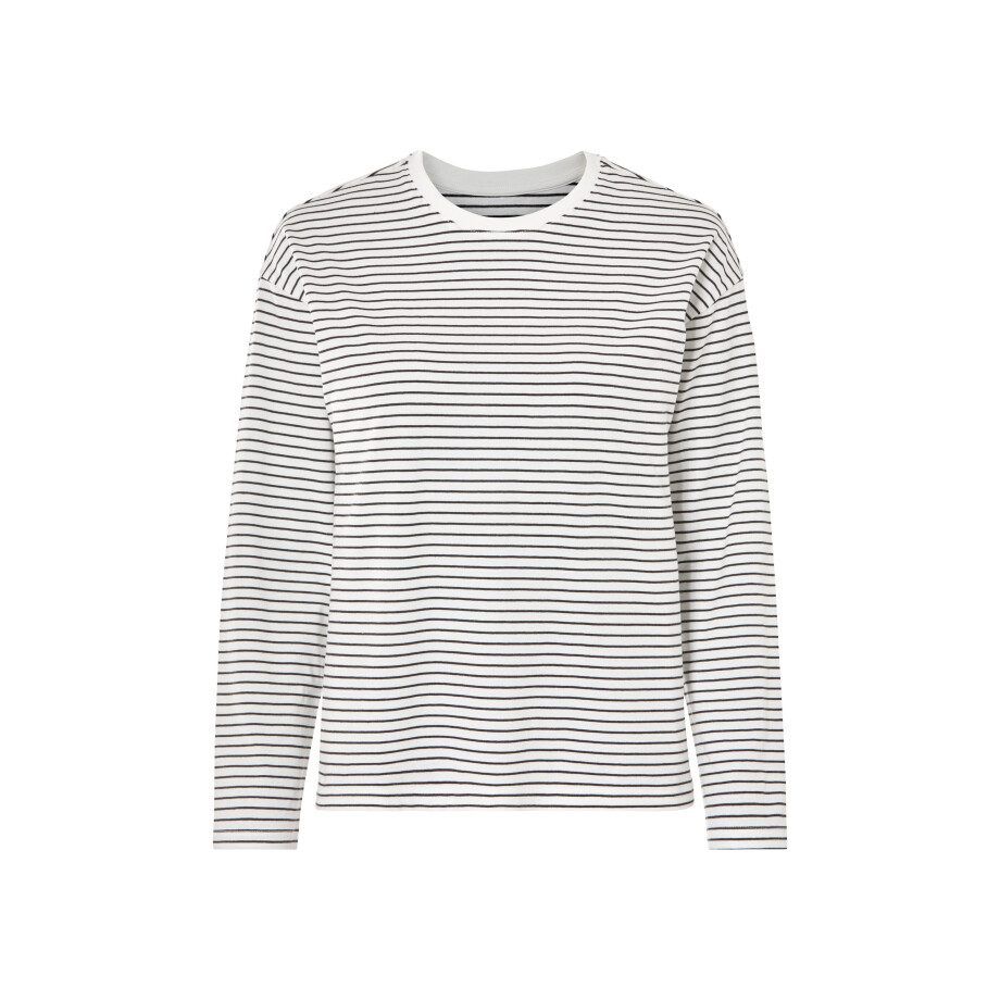 esmara Dames shirt met lange mouwen (zwart/strepen, XS (32/34)) esmara Dames shirt met lange mouwen (zwart/strepen, XS (32/34)) afbeelding 1