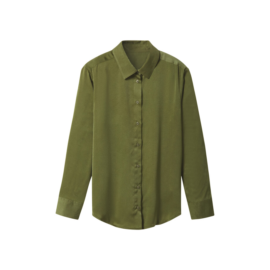 esmara Satijnen dames blouse (Groen, 40) esmara Satijnen dames blouse (Groen, 40) afbeelding 1