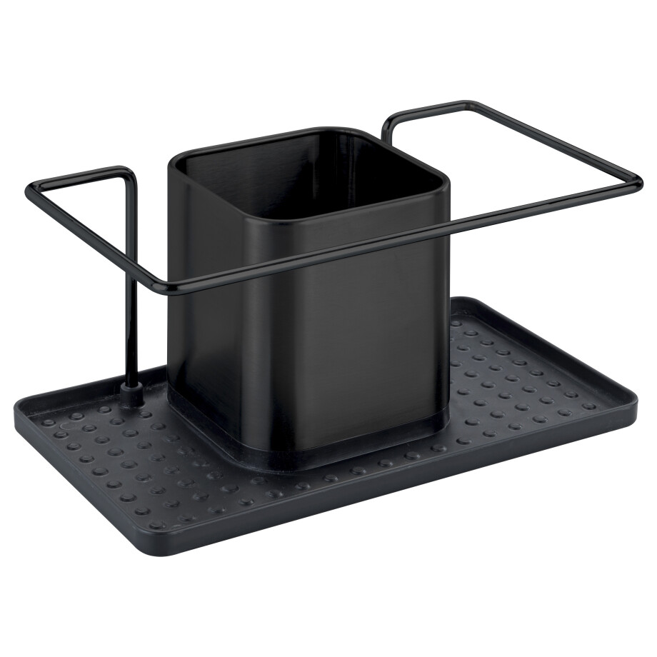 Wasbakorganizer (vierkant/antraciet) afbeelding 1