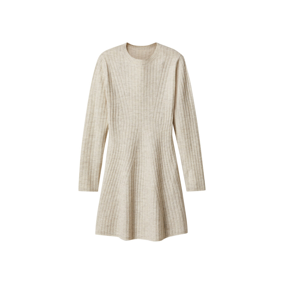 esmara Gebreide dames jurk (Wit, L (44/46)) afbeelding 1