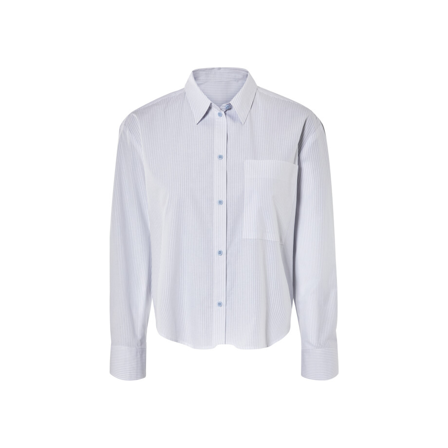 esmara Dames blouse (stijf blauw/wit, 40) esmara Dames blouse (stijf blauw/wit, 40) afbeelding 1