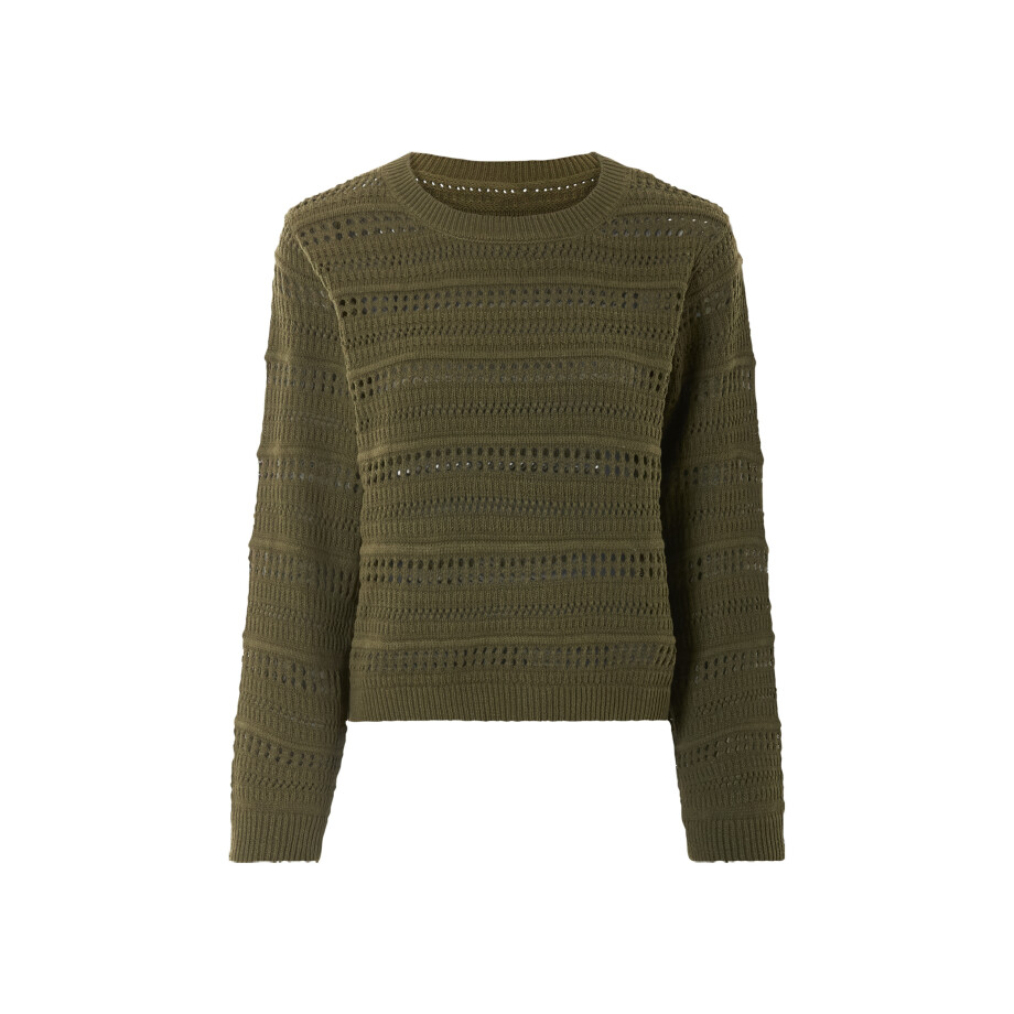 esmara Gebreide trui dames (Kaki, S (36/38)) afbeelding 1
