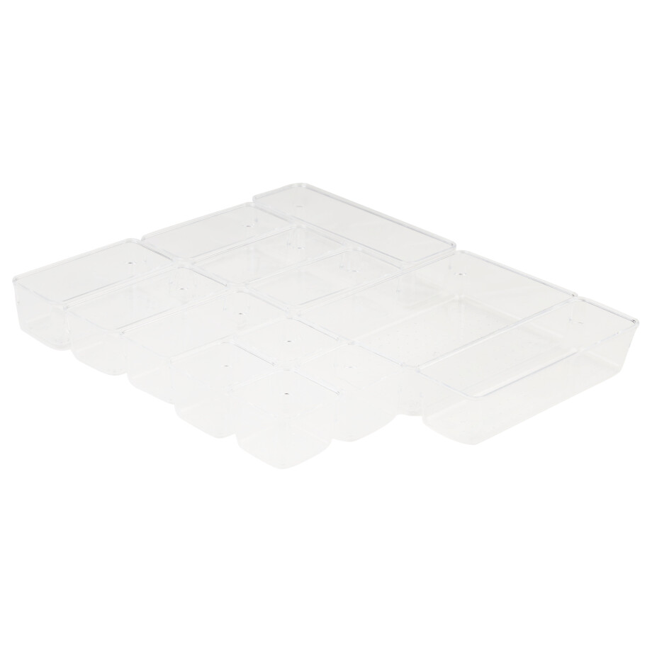 LIVARNO home Make-up organizer (13-delig transparant) LIVARNO home Make-up organizer (13-delig transparant) afbeelding