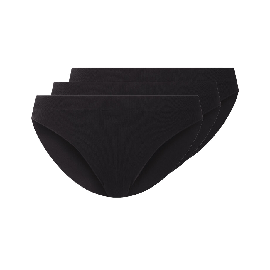 ESMARA Dames slips, 3 stuks, seamless (Zwart, M (40/42)) afbeelding 1