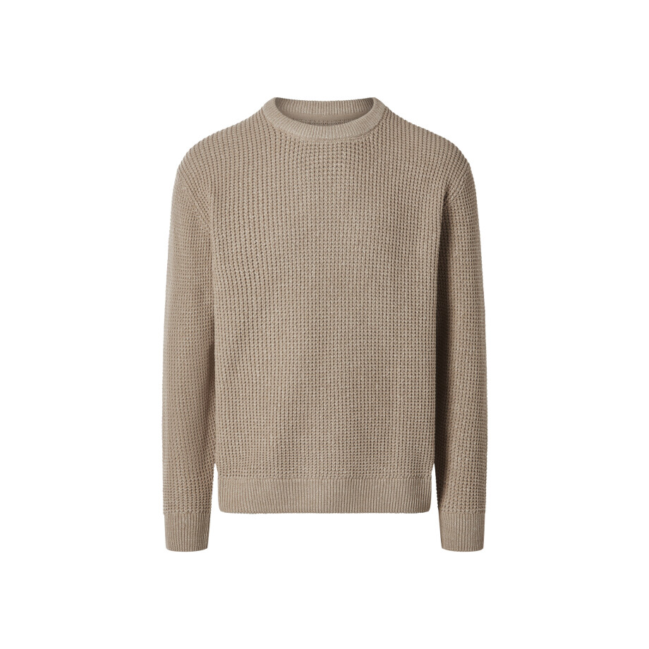 ESMARA MEN Heren gebreide trui (Beige, S) afbeelding 1