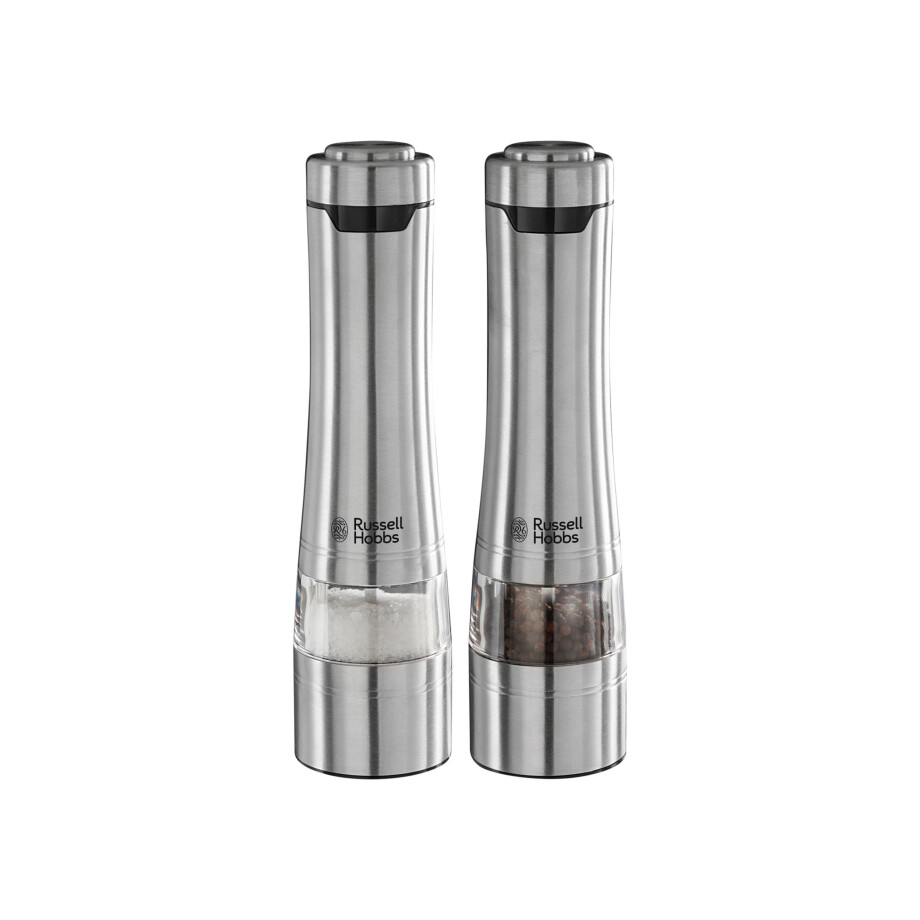 Russell Hobbs Elektrische zout- en pepermolen (Zilver) Russell Hobbs Elektrische zout- en pepermolen (Zilver) afbeelding 1