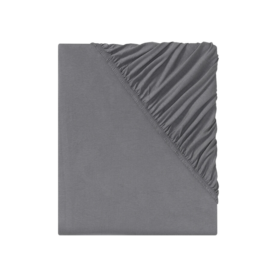 LIVARNO home Jersey hoeslaken 140-160 x 200 cm (Grijs) afbeelding 1
