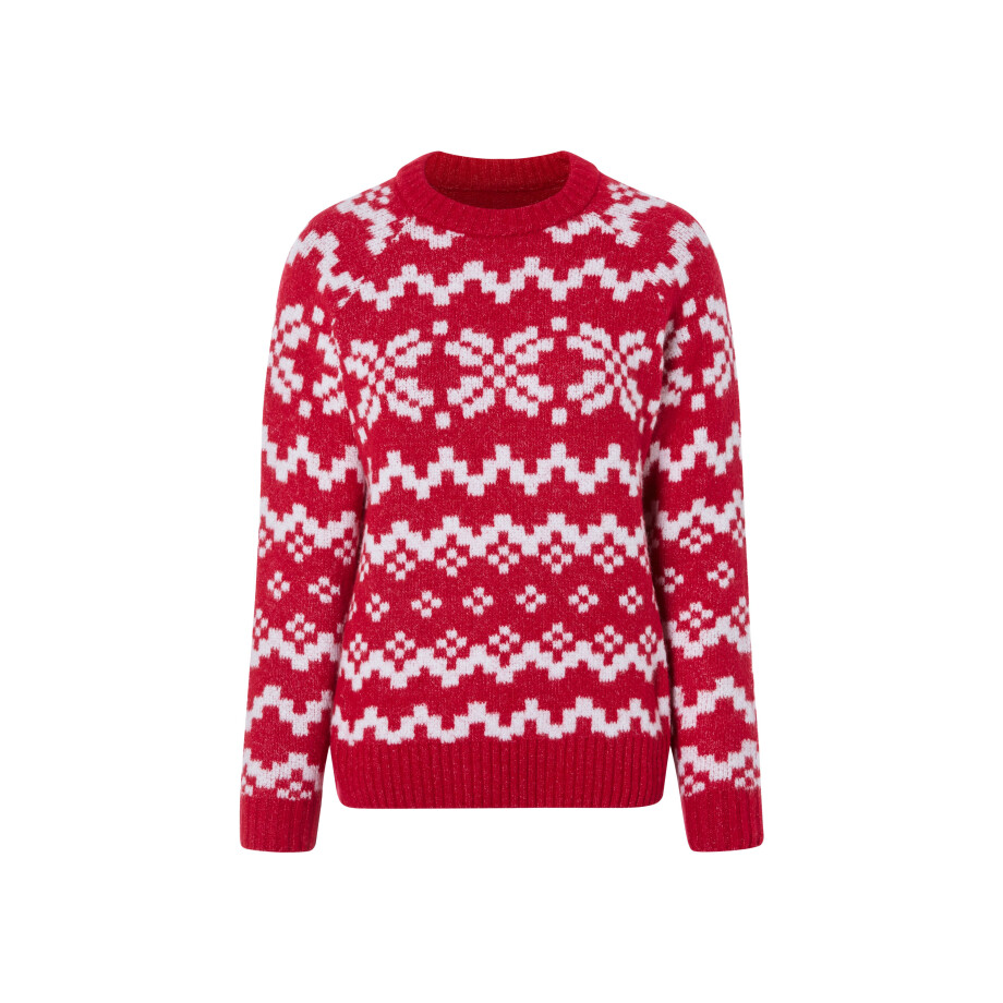 esmara Dames Kersttrui (L (44/46), Rood) afbeelding 1