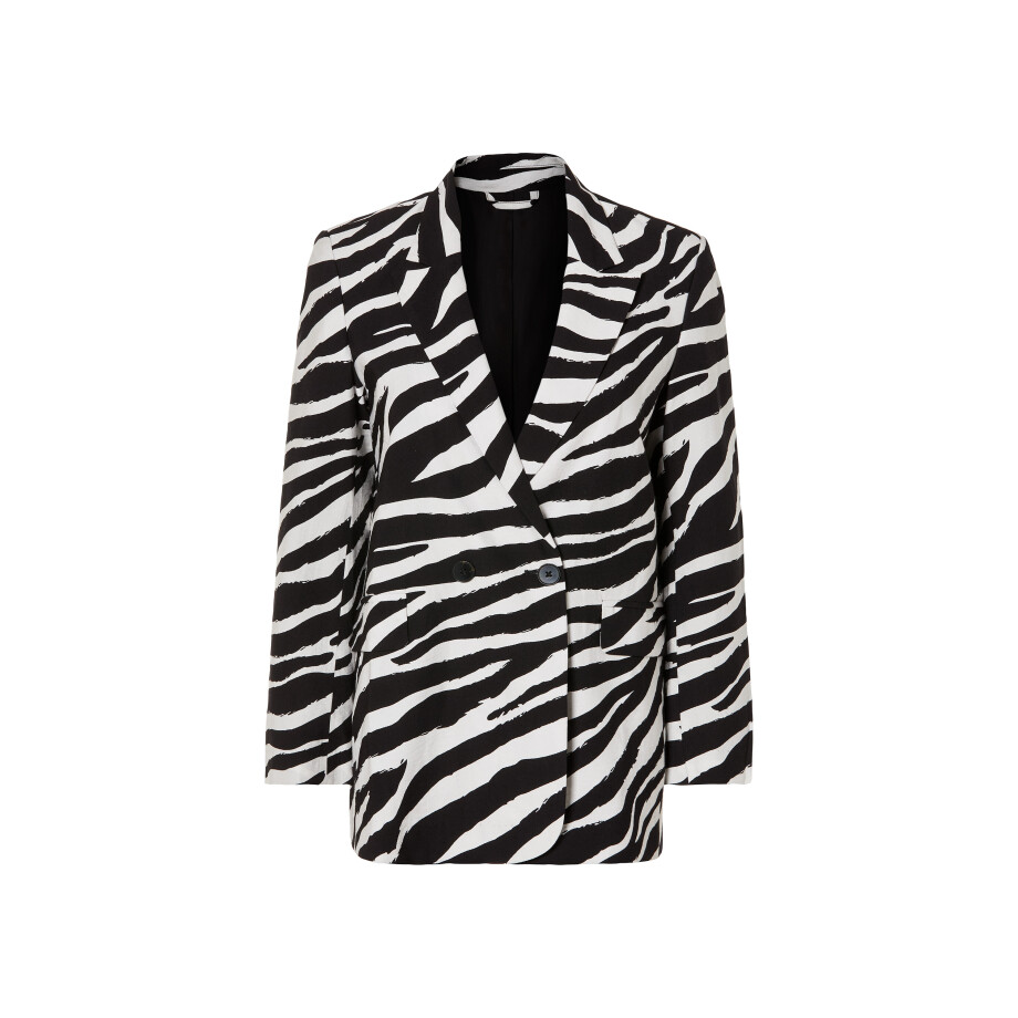 esmara Dames blazer (Zwart/wit, 34) afbeelding 1